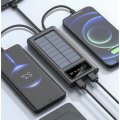 20000mah Solar Power bank with built-in cables