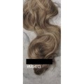 *M9-613* Natural blonde mix 55-60cm clip in hair extensions 10pc set- wavy, Synthetic hair