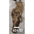 *24/27* Neutral honey blonde 55-60cm clip in hair extensions 10pc set- wavy, Synthetic hair