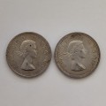 1957 and 1958 5 Shilling  #C0099