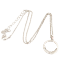 Silver Necklace & Diamante Pendant #O0042