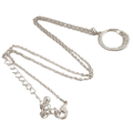 Silver Necklace & Diamante Pendant #O0042