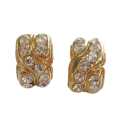 Gold Clip on Vintage Earrings #O0109