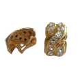 Gold Clip on Vintage Earrings #O0109