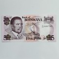 5 Pula Botswana Bank Note #N0037