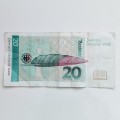 1991 20 Mark Germany Bank Note #N0038