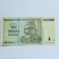 10 Trillion Dollars Zimbabwe Note #N0047