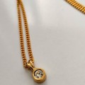 Gold Costume Pendant with Necklace #O0142