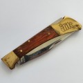Wood and Brass Pocket Knife #O0153