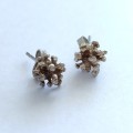 Silver Flower Stud Earrings #S0008