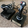 Thurstmaster HOTAS Joystick Throttle & Saitek ProFlight Rudder Pedals