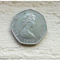 Isle of Man 1975 Fifty new pence.