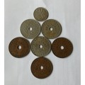 Southern Rhodesia collection of 7 coins.
