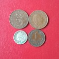 Nederland collection of 4 Coins. One silver and one very old.