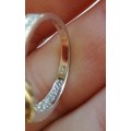 STERLING SILVER WITH 9CT GOLD BAND LADIES RING. BEAUTIFUL ITEM!!!