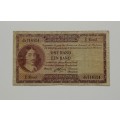 SOUTH AFRICA OLD ONE RAND G. RISSIK BANK NOTE.