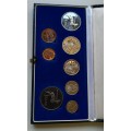 South Africa 1989 proof set with silver one rand.