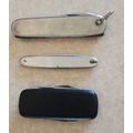 Collection of 3 old pocket knifes.