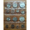 South Africa 1967 Silver one rand Afrikaans and English UNC Mint packs.