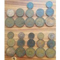 South Africa 1937-1946 Penny to Quarter Penny.(1937+38 Quarter Penny not included. 1940 non minted)