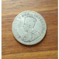South Africa 1929 Silver half crown.