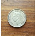 South Africa 1943 Silver Shilling. Good condition.