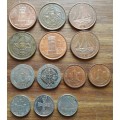 Collection of Isle of Man coins.