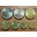 Collection of UNC-AUNC coins from around the world.