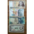 Collection of 4 old Bank notes from around the world.