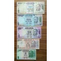 India collection of 5 old bank notes.