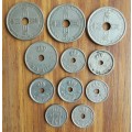 Norway collection of 11 old coins.