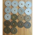 Southern Rhodesia complete set of Penny`s. 1934 - 1954