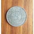 Bundesrepublik Deutschland 1965J Silver 5 Deutsche Mark.