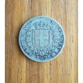 Italy 1863 Silver 2 Lire.
