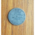 ZAR Paul Kruger 1893 Silver Sixpence.