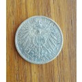 German States Bavaria Silver 1900D Zwei Mark.