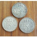 Nederland collection of 3 old silver coins.