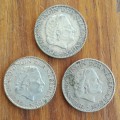 Nederland collection of 3 old silver coins.