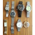Collection of 7 old watches. Please read.