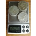 South Africa collection of 18 Silver Half Crowns. 250.43 Grams.