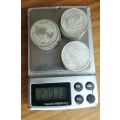 South Africa collection of 25 Silver Two Shillings. 279.73 Grams.