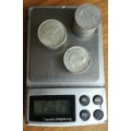 South Africa collection of 27 Silver Shillings. 150.14 Grams.