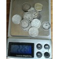Collection of 17 Sterling silver threepence coins. 22.60 Grams.