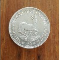South Africa 1956 Silver 5 Shillings. Good condition.