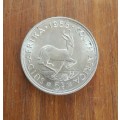 South Africa 1955 Silver 5 Shillings. Good condition.