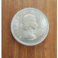 South Africa 1955 Silver 5 Shillings. Good condition.