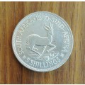 South Africa 1950 Silver 5 Shillings. Good condition.