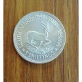 South Africa 1948 Silver 5 Shillings. Good condition.