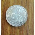 South Africa 1948 Silver 5 Shillings. Good condition.