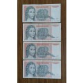 Jugoslavije Collection of 4 old 50000000 Dinara Bank Notes.